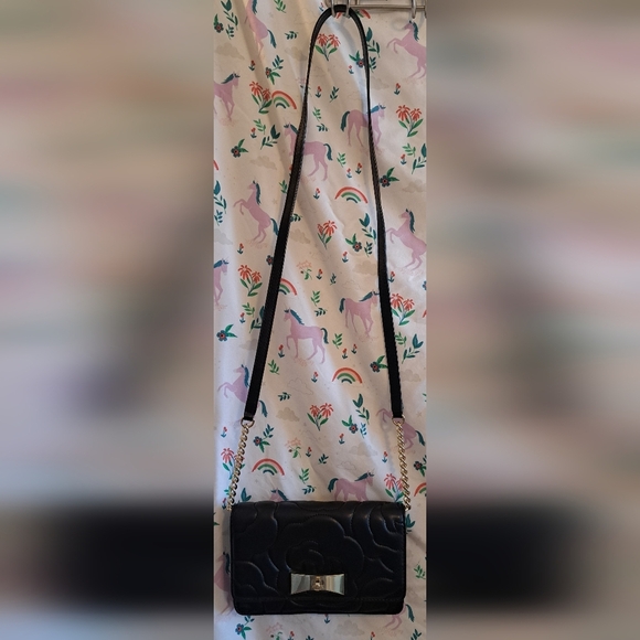 NWOT Kate Spade Sedgewick Black Quilt Leather Casual Everyday Clutch Purse Bag - Picture 3 of 15